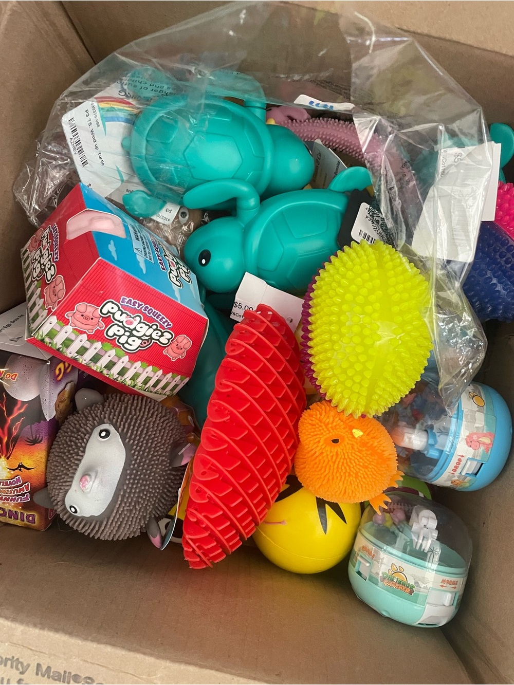 Assorted Kids Sensory Toys Pack – Teal Turtle & Bright Fidget Colors